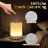 Touch Bedside Table Lamp,13 RGB Colors & 5 Brightness, USB Rechargeable Desk Lamp, Remote Control Dimmable Night Light with RGB Color Changing,Portable Lamp for Baby, Bedroom, Living Room