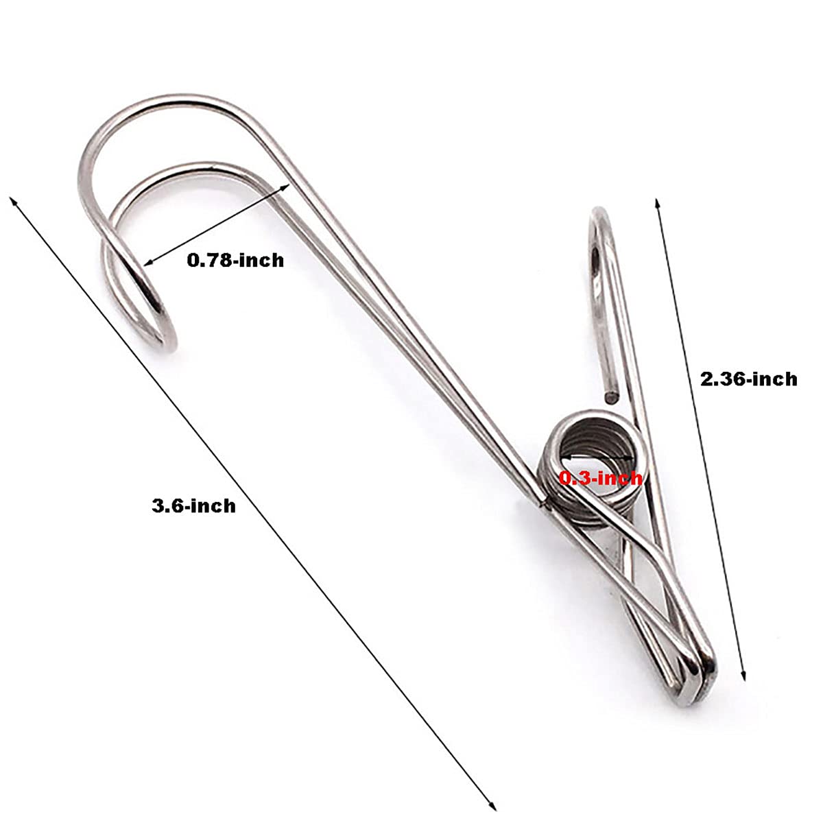 (⏰Early Christmas Sale- 48% OFF) Stainless Steel Metal Long Tail Clip With Hooks (10pcs), BUY 5 GET５FREE & FREE SHIPPING