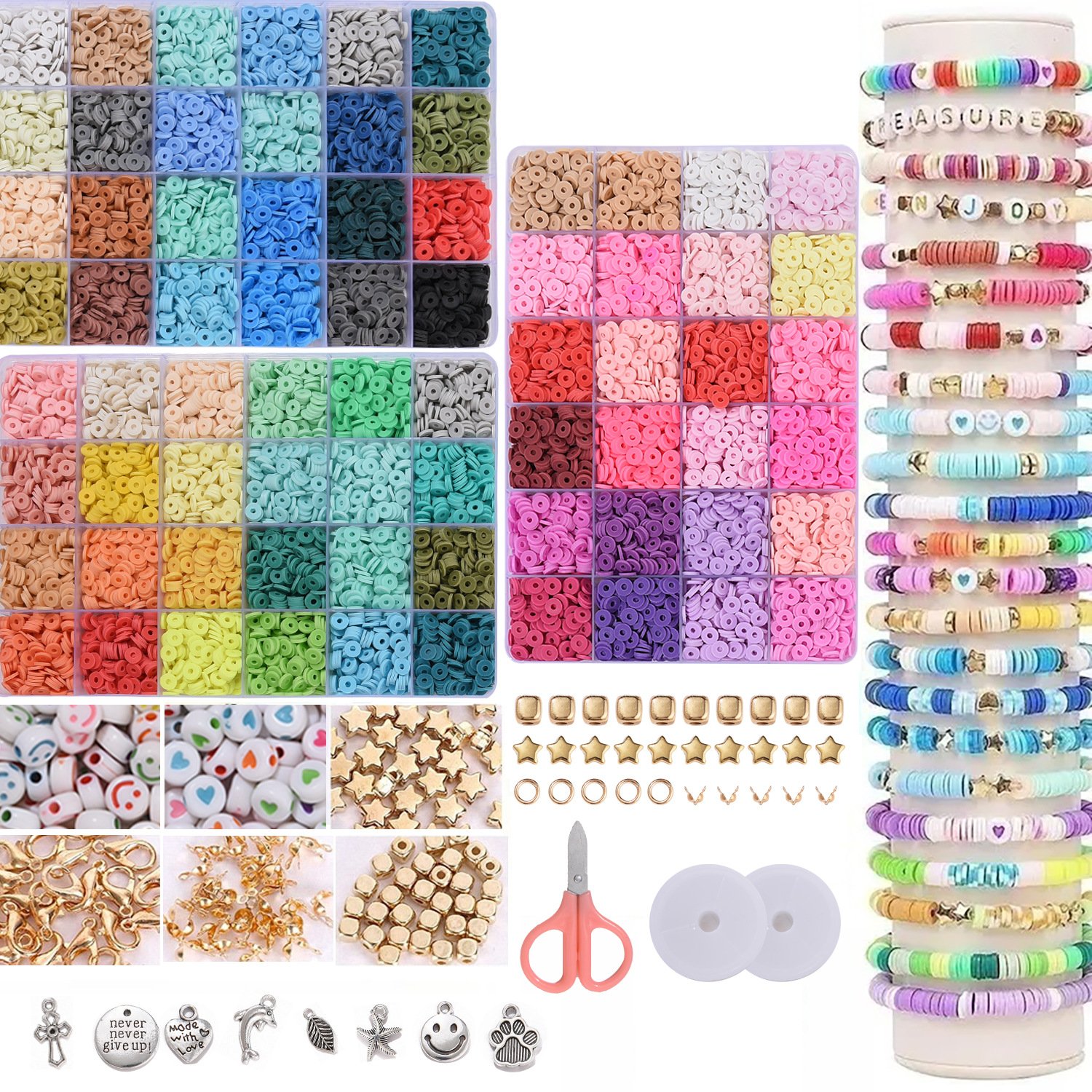🔥LAST DAY SALE 50% OFF💕Clay Beads Bracelet Making Kit