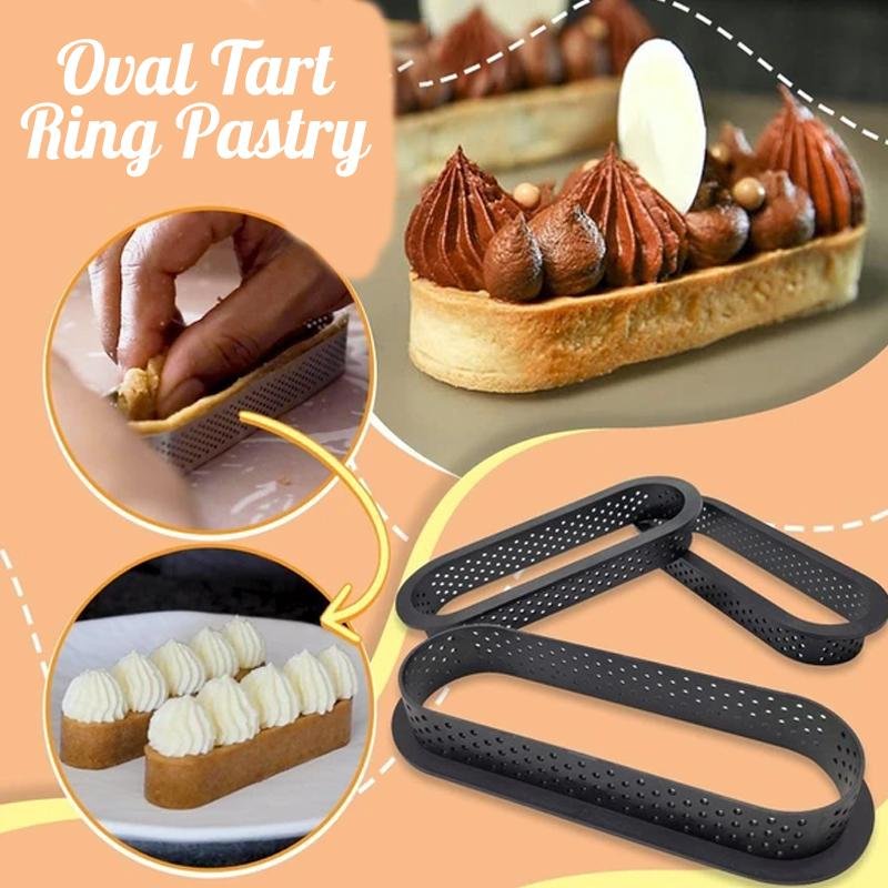 (🔥Summer Hot Sale- 50% OFF) Oval Tart Ring Pastry Mold- BUY 4 FREE SHIPPING