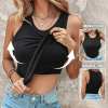 🎉Letzter Tag 49% Rabatt🔥Chicme Tanktop mit Rundhalsausschnitt, integriertem BH, gerippte Passform, lässig, bequem