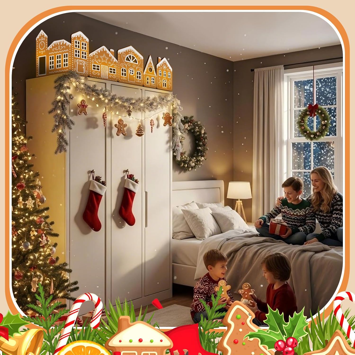 🎄Early Christmas 50% OFF - Christmas Gingerbread Village Light-Up Decor