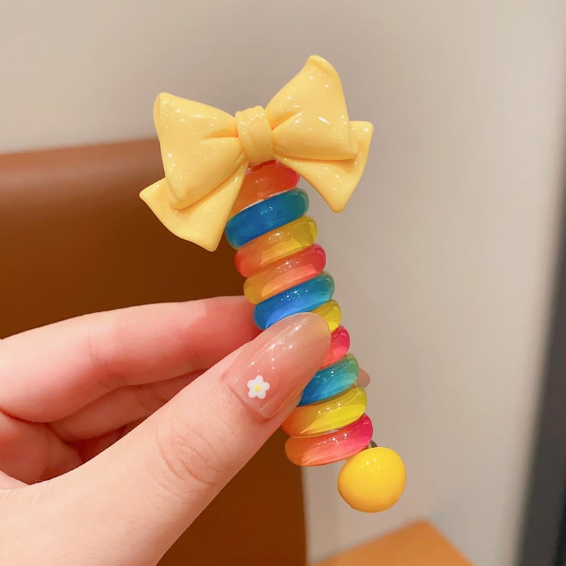 Colorful Telephone Wire Hair Bands for Kids