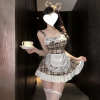 Kawaii Bear Maid Cosplay Costume - Sexy Lolita Dress with Ears Headband & Lace Apron | Cute Animal Roleplay Outfit for Women PPF0339