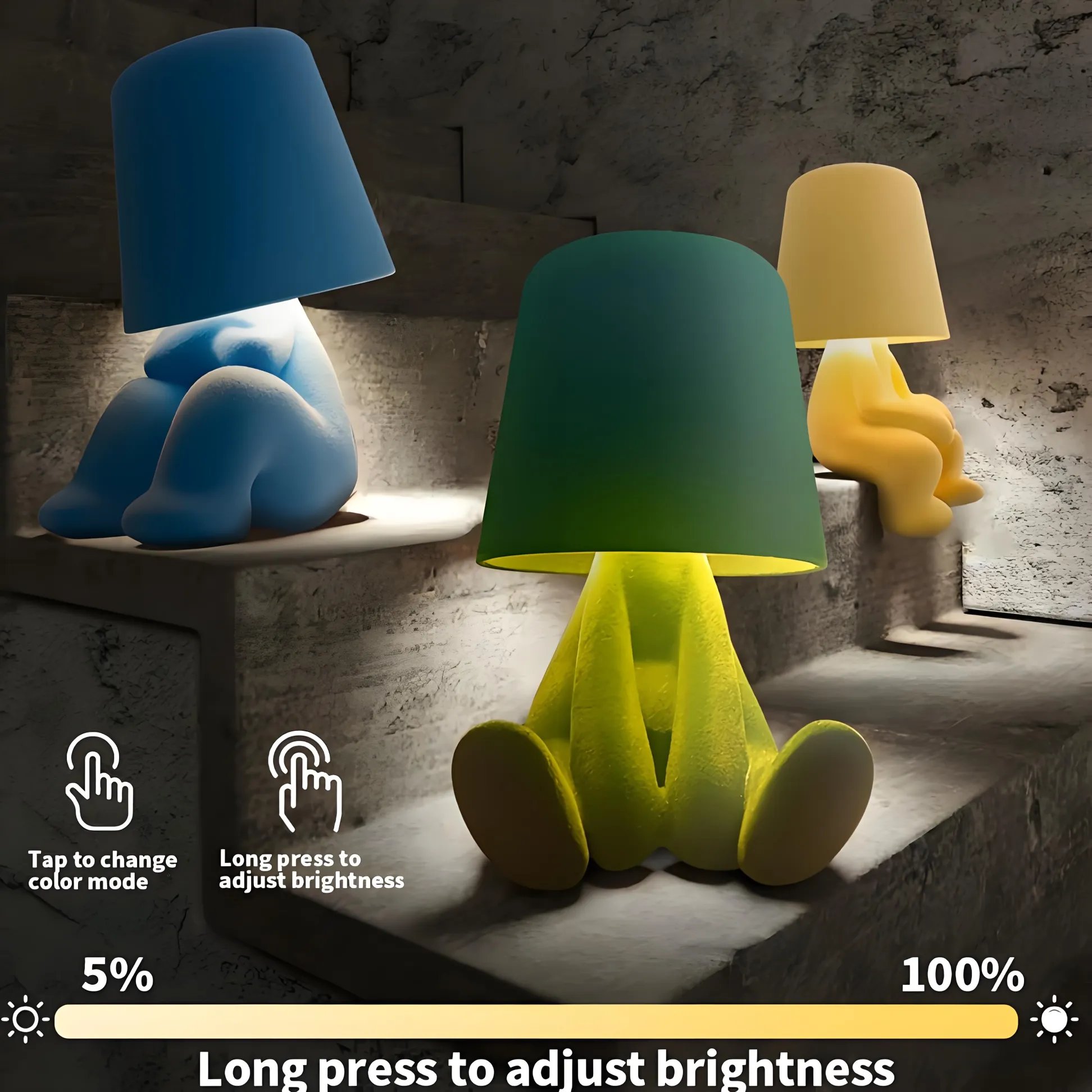 🎁TikTok Spring Last Day Promotion 48% OFF-🎁-Bedside Touch Control Table Lamp Colorful Velvet