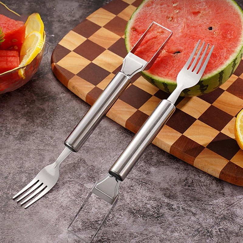 Last Day Promotion 70% OFF - 🍉2-in-1 Fruit Cutter & Fork – For Quick and Easy Fruit Serving!