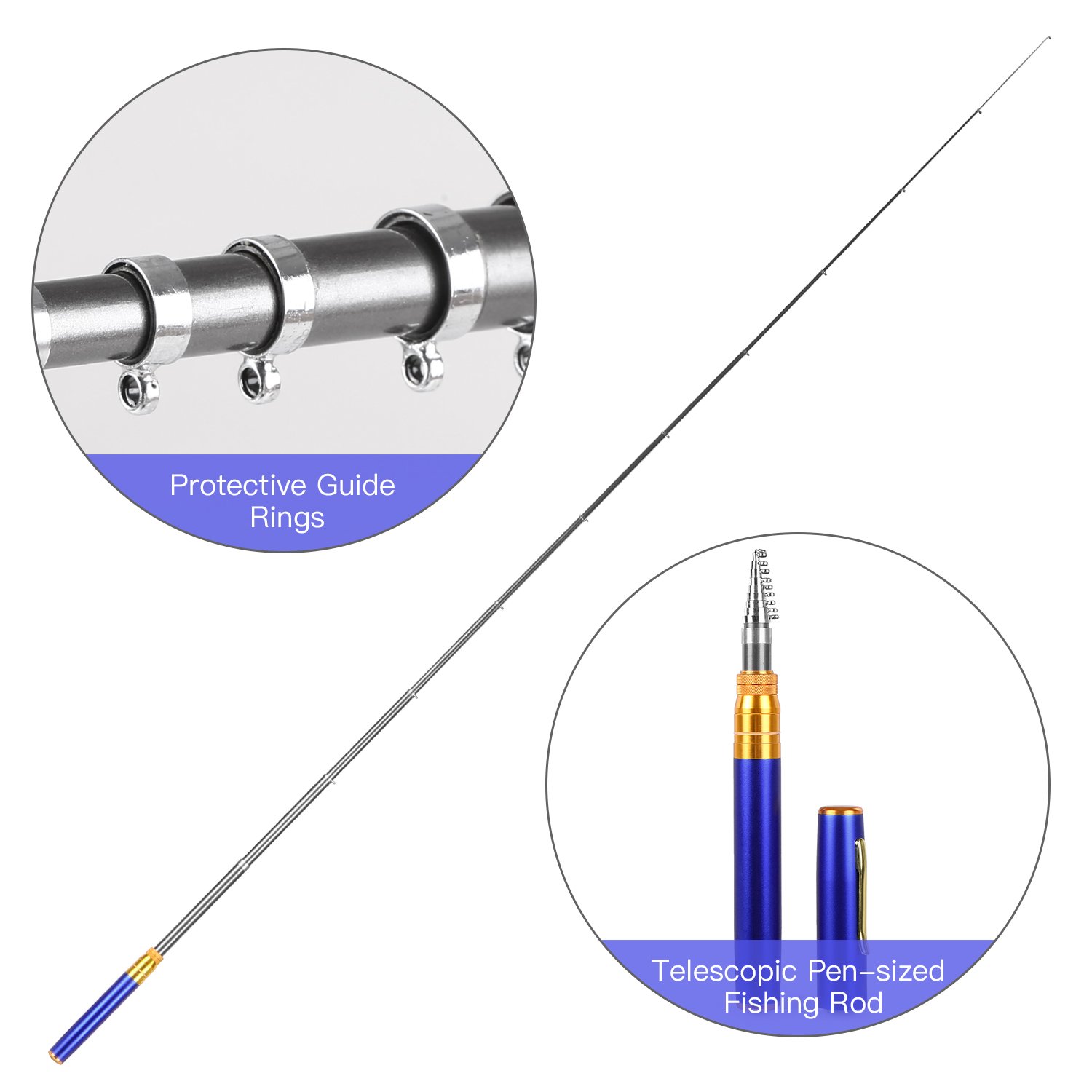 (Last Day Promotion - 50% OFF) Pocket Size Fishing Rod(With Fishing Reel), BUY 2 FREE SHIPPING