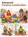 🔥LAST DAY SALE 49% OFF-100PCS Magnetic Tiles Set with 2 Cars, Magnetic Building Tiles