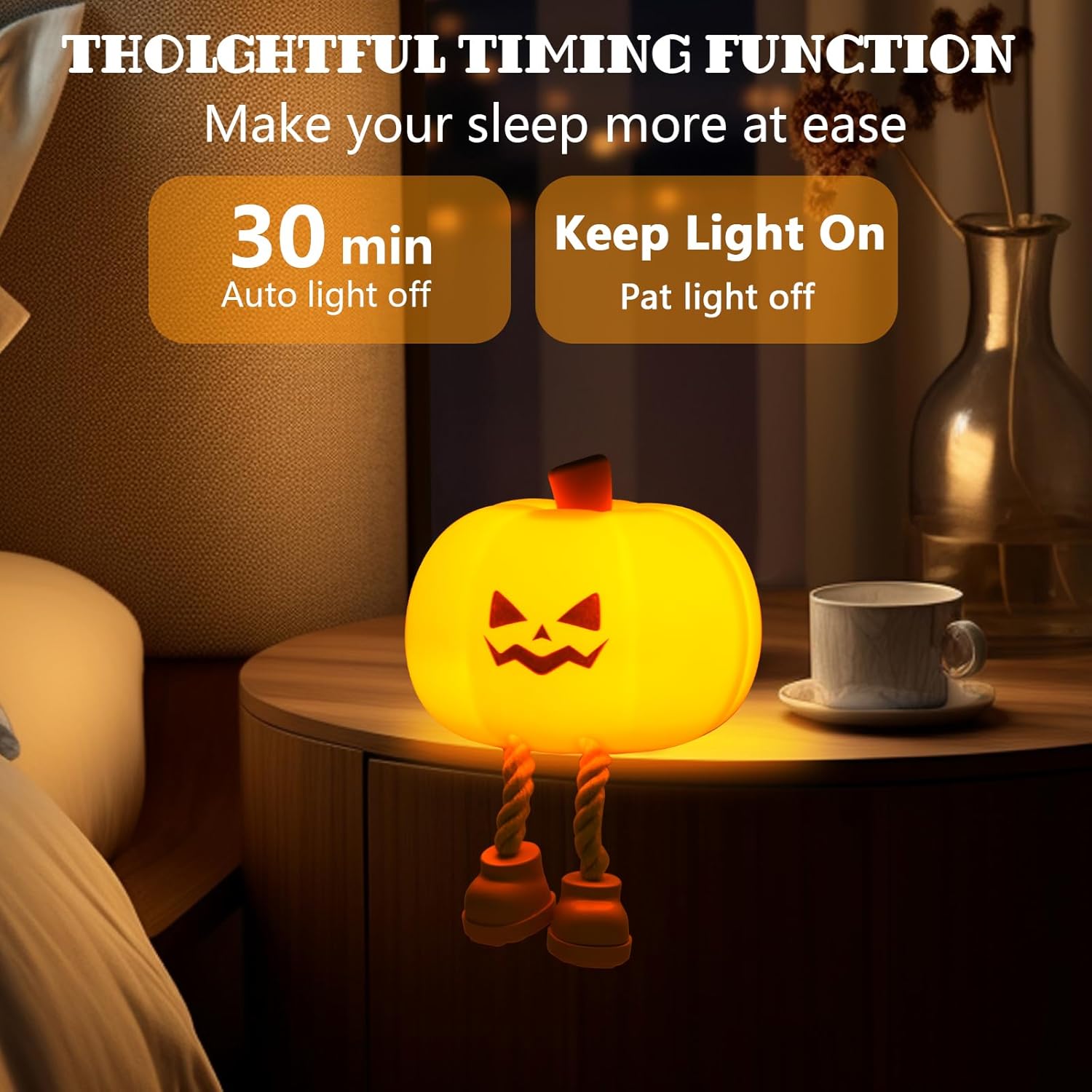 🔥🔥2025 Hot Sale🔥Mischievous Grinning Pumpkin Night Light