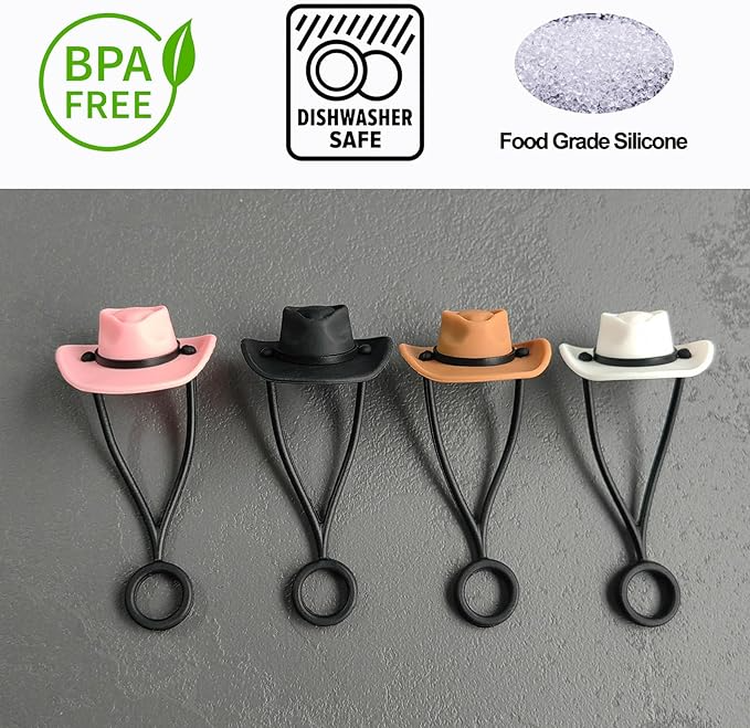 (🔥Last Day 50% OFF) 4 Pack Silicone Cowboy Hat Straw Covers Cap