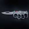 New Skull Printed Knuckle Folding Knife