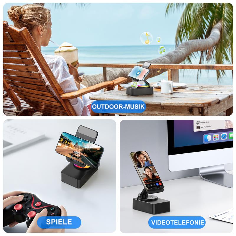 🔥Letzter Tag Verkauf 49% Rabatt🔥 5-in-1-Telefonhalter für kabellose Audio-Bluetooth-Lautsprecher