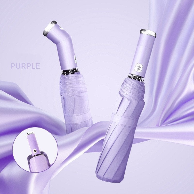 (🎄Early Christmas Sale - 49% OFF) Windproof LED Sun & Rain Umbrella Send Leather Case - Buy 2 Free Shipping