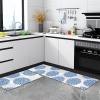 HEBE Anti Fatigue Kitchen Rug Sets 2 Piece Non Slip Kitchen Mats for Floor Cushioned Kitchen Rugs and Mats Waterproof Comfort Standing Mat Runner for Kitchen,Home Office,Sink,Laundry