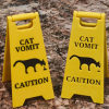 Cat Vomit Sign - Cats Live Here Novelty Sign, 🔥Buy 3 Get 1 Free