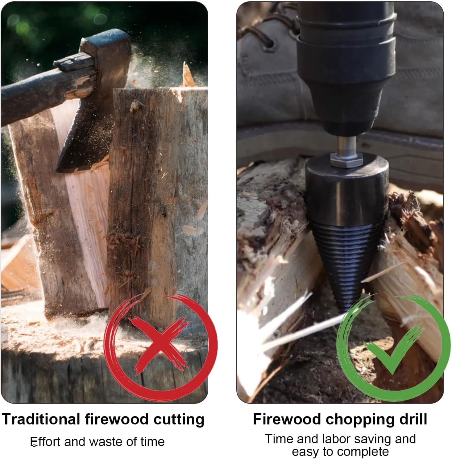 🎁TikTok Last Day Sale - 70% OFF🔥Wood Splitter Drill Bit with 3 Drilling Handles