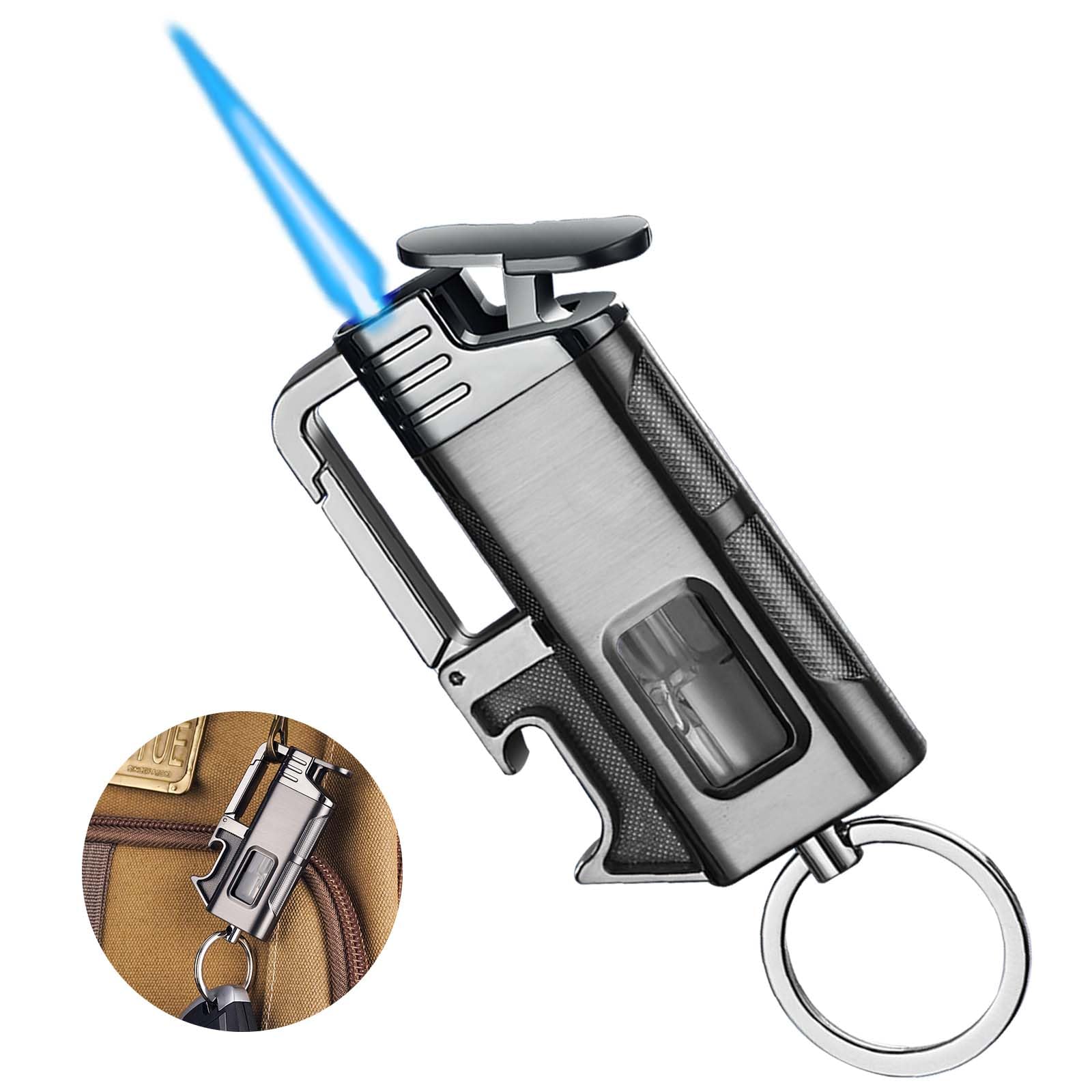 Portable Keychain Lighter-Adjustable Windproof Flame