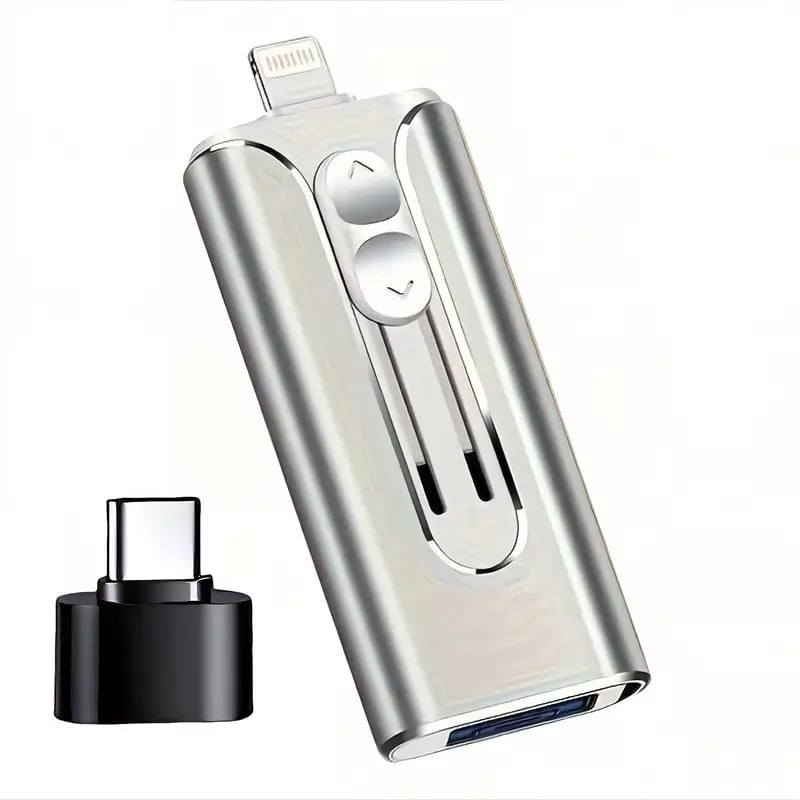 Last Day Promotion 70% OFF - 🔥32~256GB Micro USB + 8 Pin + USB 3.0 4 in 1 Mobile Phone Computer U-Disk