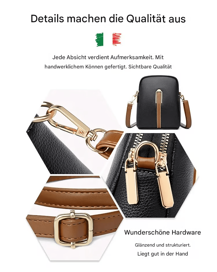 💖2025 Neue Telefontasche aus genarbtem Litschi-Leder