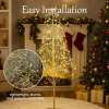 ✨4' Pre-Lit Starburst Gold Artificial Christmas Tree with 500 Warm White Twinkling LED Lights🎄🌟