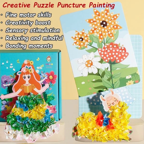 (🌲EARLY CHRISTMAS SALE - 50% OFF) Creative Puzzle Puncture Painting, BUY 2 FREE SHIPPING