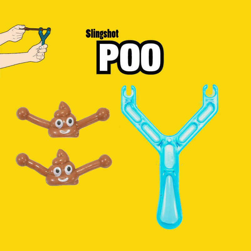 (🎁CHRISTMAS SALE - 49% OFF) Smiley Poop Slingshot Toy, Buy 5 Get 3 Free (8 Pcs & Free Shipping)