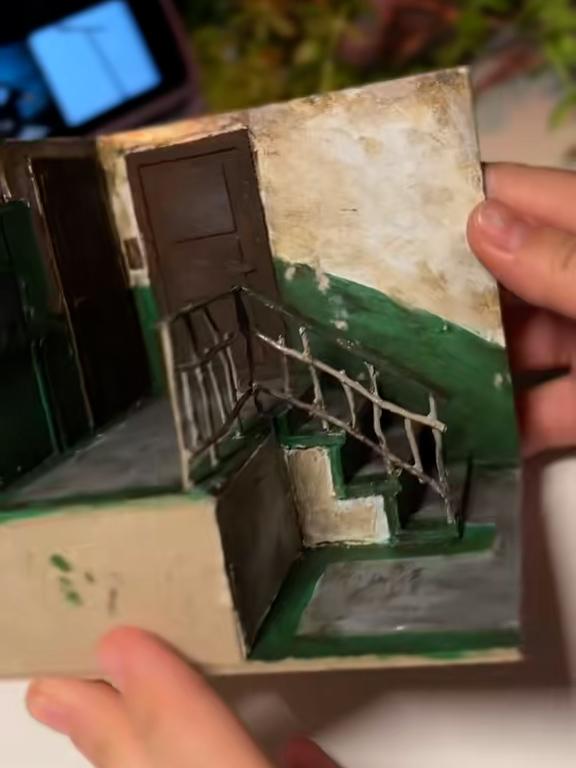 Backstairs Lightbox – Miniature Life Scene with Urban Decay & Real Glow