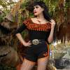 ⏰LAST DAY SALE 50% OFF💥Elastic Waist Belt Trick Or Treat Pumpkin Black
