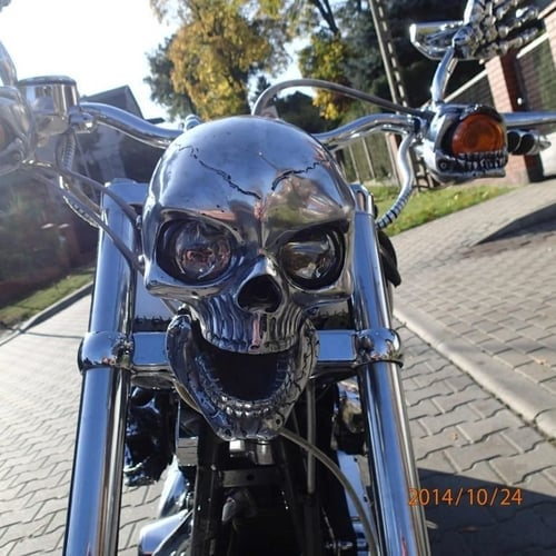 Motorcycle LED Skull Headlamp Harley Honda Yamaha🔥