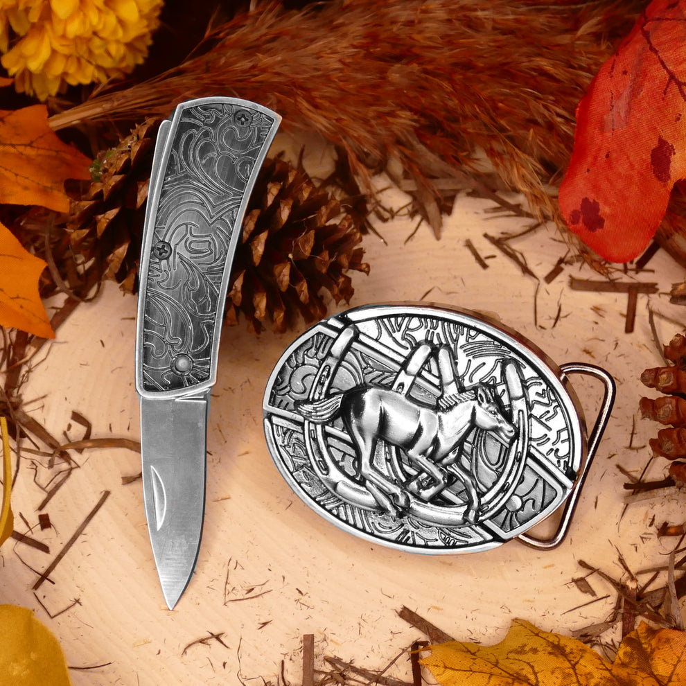 (🔥Last Day Promotion- SAVE 48% OFF)Fashion Punk Men's Genuine Leather Belt With Knife-Buy 2 Free Shipping