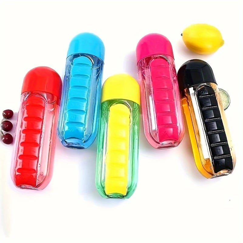 🎁TikTok Last Day Sale - 70% OFF🔥2-in-1 Portable Medicine Box & Water Bottle