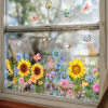 Reusable Flower Transparent Stained window sticker