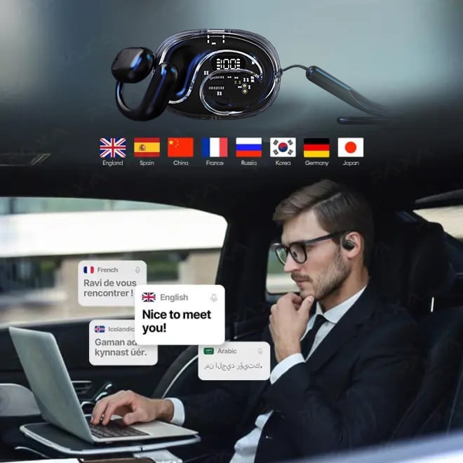 🔥LAST DAY SALE 70% OFF💥75 Languages ​​Real-time Translation Wireless Bluetooth Headset