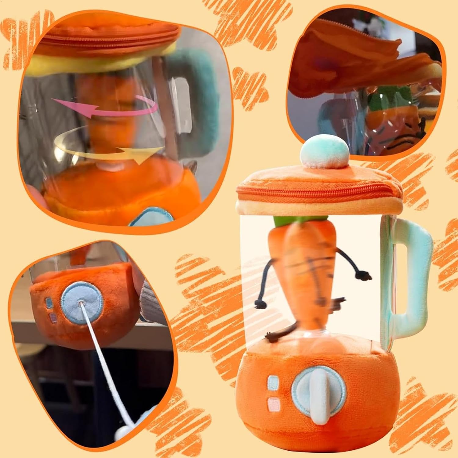 🥕 Carrot Squeezer Plush Doll – The Cutest Stress Reliever! 🧸✨