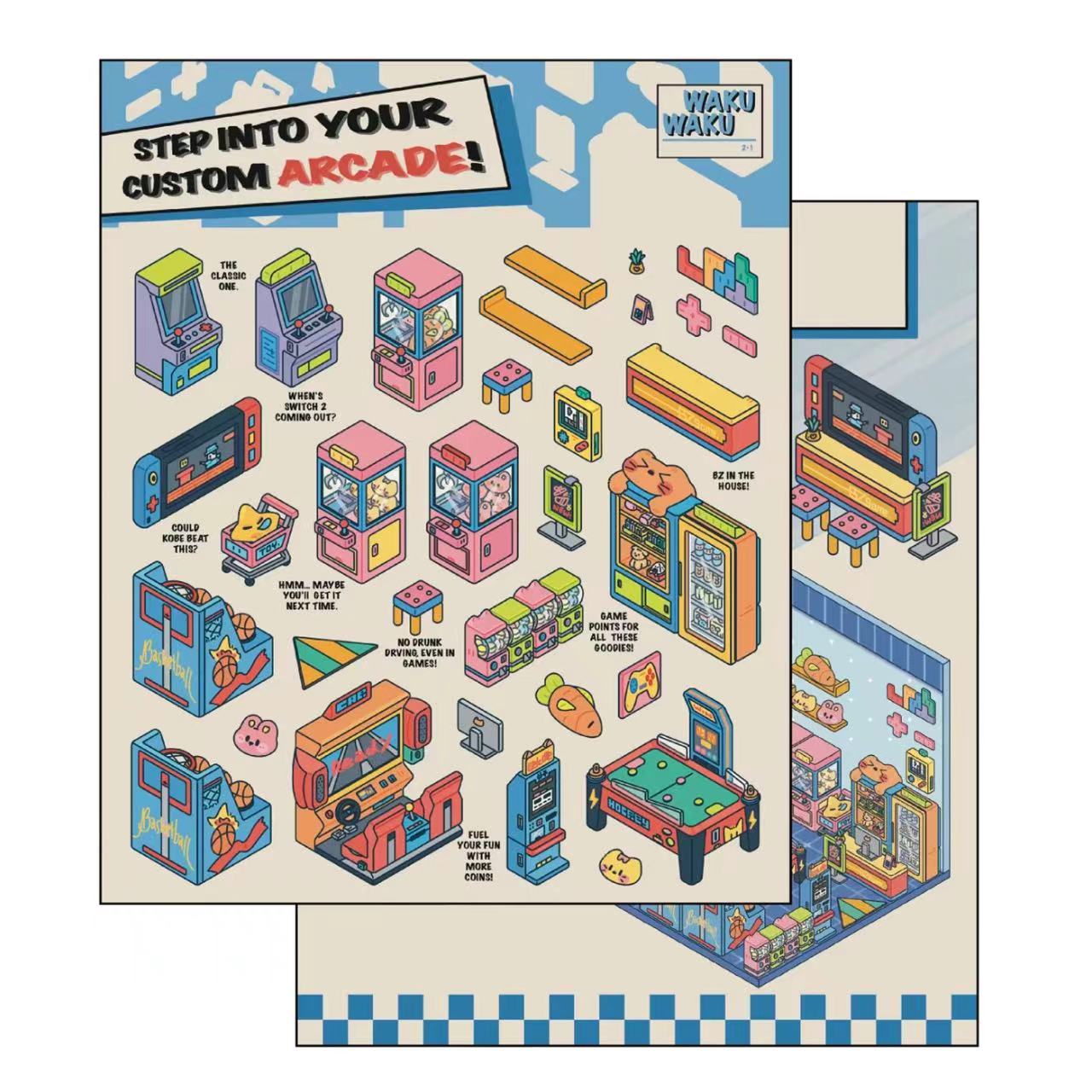 DIY 3D Scene Stickers: Make A Record Shop|Game Store|Parcel Hub