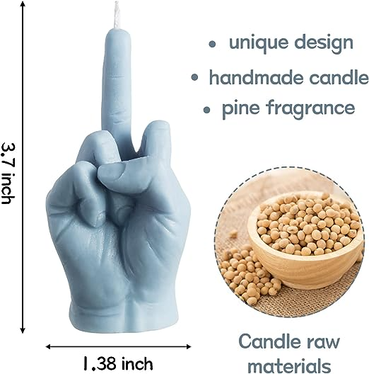 🔥【Halloween hot sale 55% OFF】Middle Finger Shaped Scented Candles