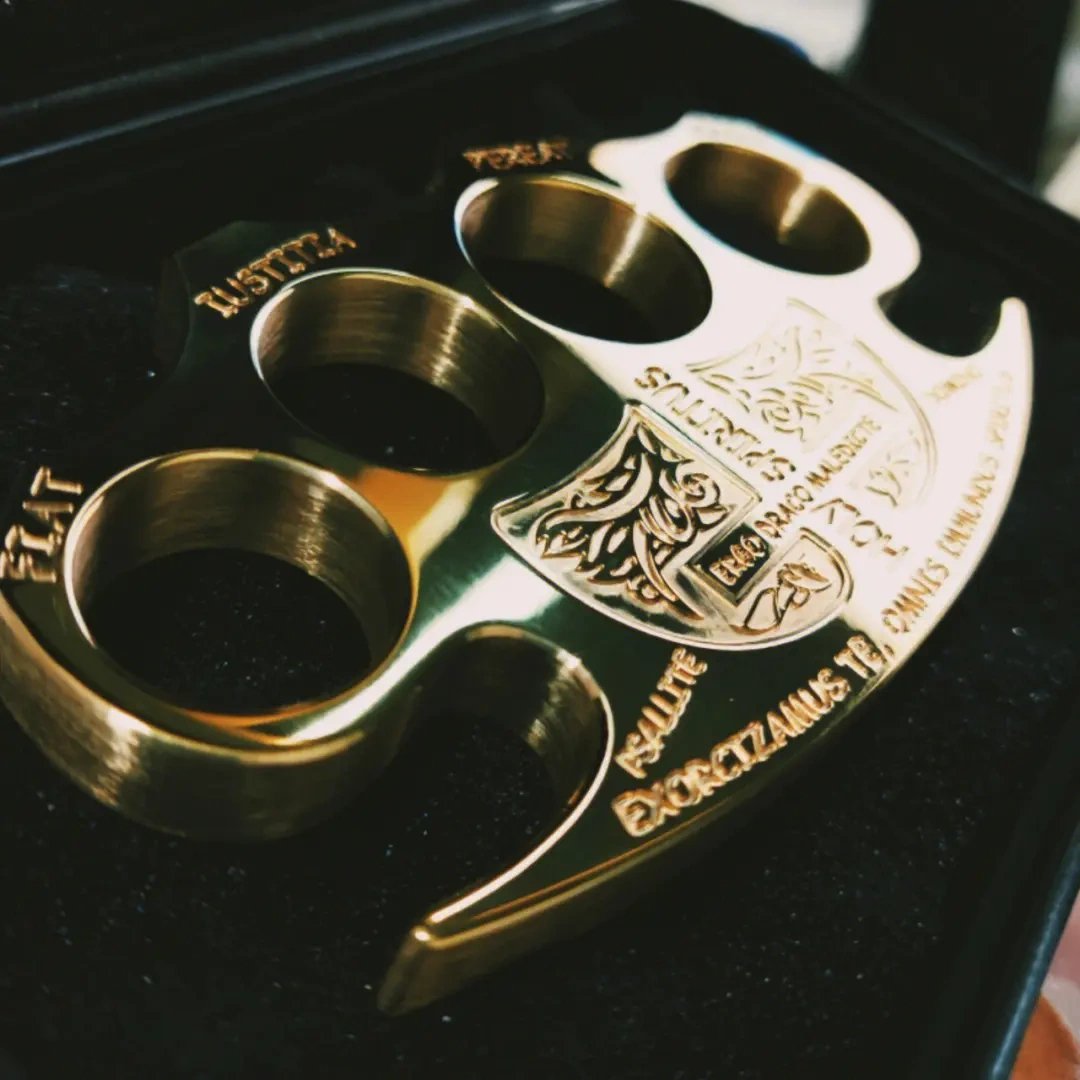 Holy Spiritus Constantine Brass Knuckle Paper Weight
