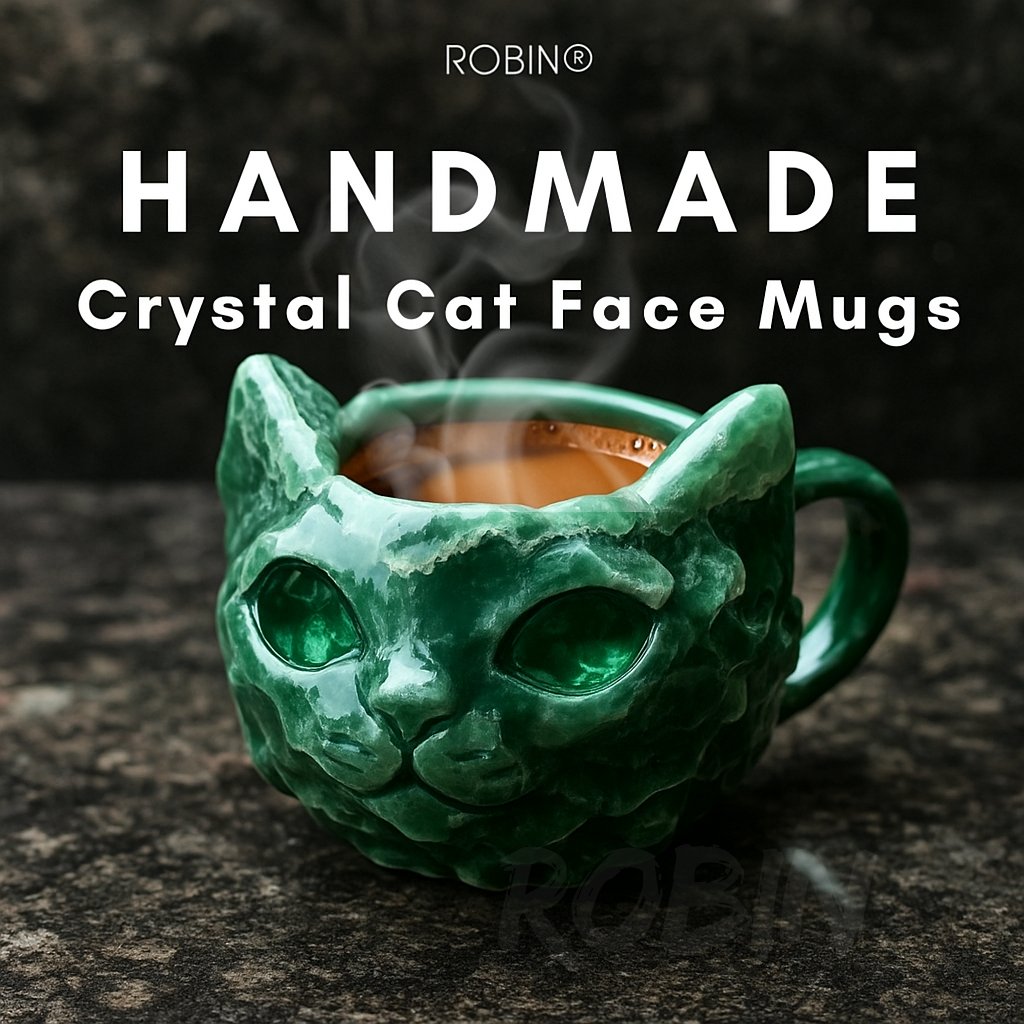 🎁TikTok Last Day Sale - 70% OFF🔥NEW HANDMADE Crystal Cat Face Mugs – Limited Edition☕