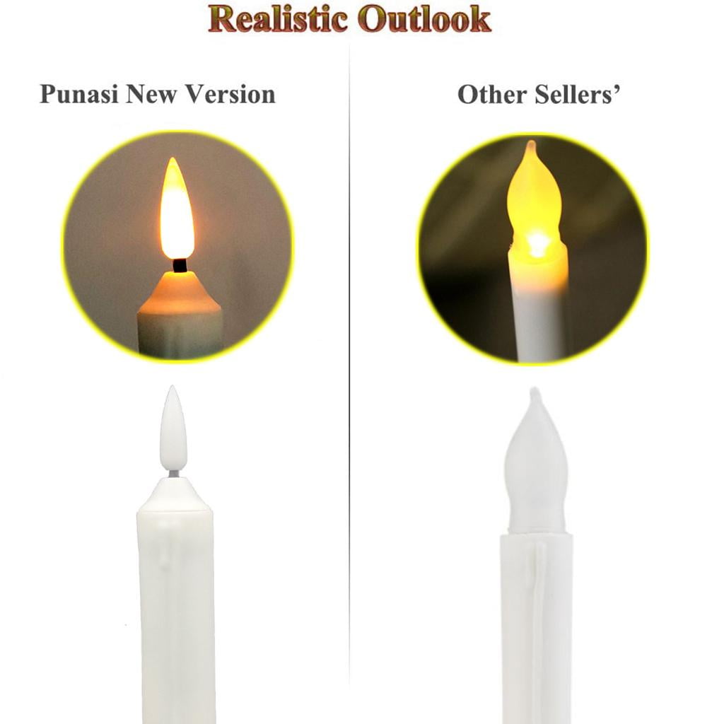 🎄Christmas Sales 48% OFF🔥6 PCS Window Flameless Led Taper Candles with Sensor Dusk to Dawn