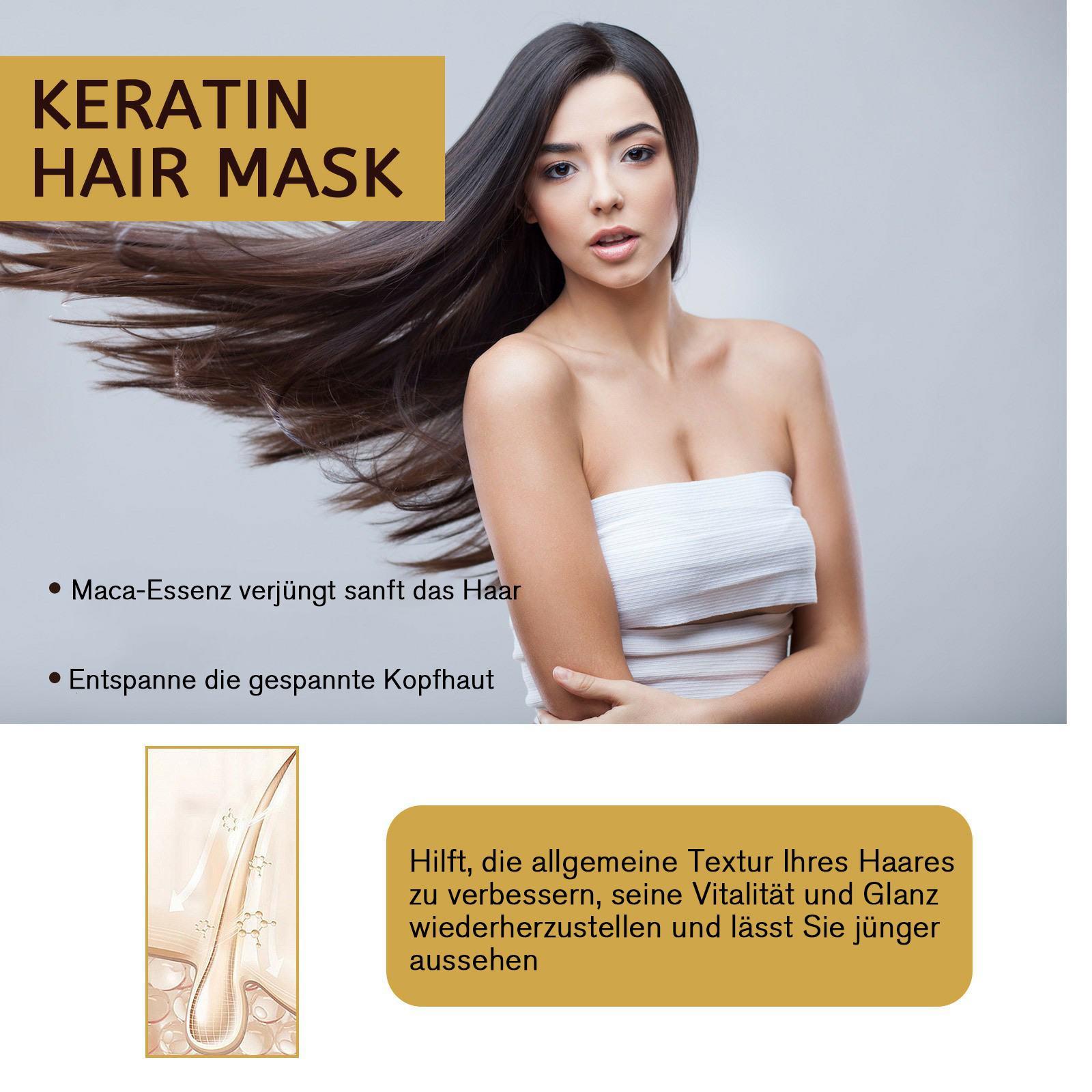 🔥Angebot zum letzten Tag🔥Luxuriöse tiefenwirksame Haarmaske