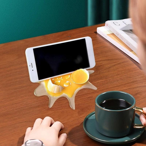 Broken Egg Phone Holder Creative Funny Plank