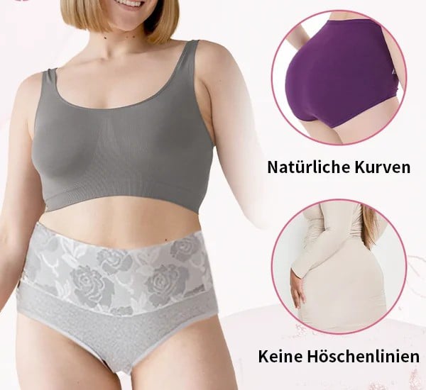 ✨Letzter Tag Kaufe 1 und erhalte 3 Packungen (JE NUR 6,33 €)🔥Damen-Slip mit hoher Taille und Bauchkontrolle aus reiner Baumwolle in Übergröße