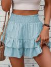 Boho Ruffle Skorts – High Waist Flowery Shorts
