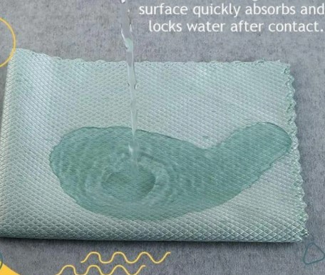 Wave Pattern Fish Scale Cloth Rag