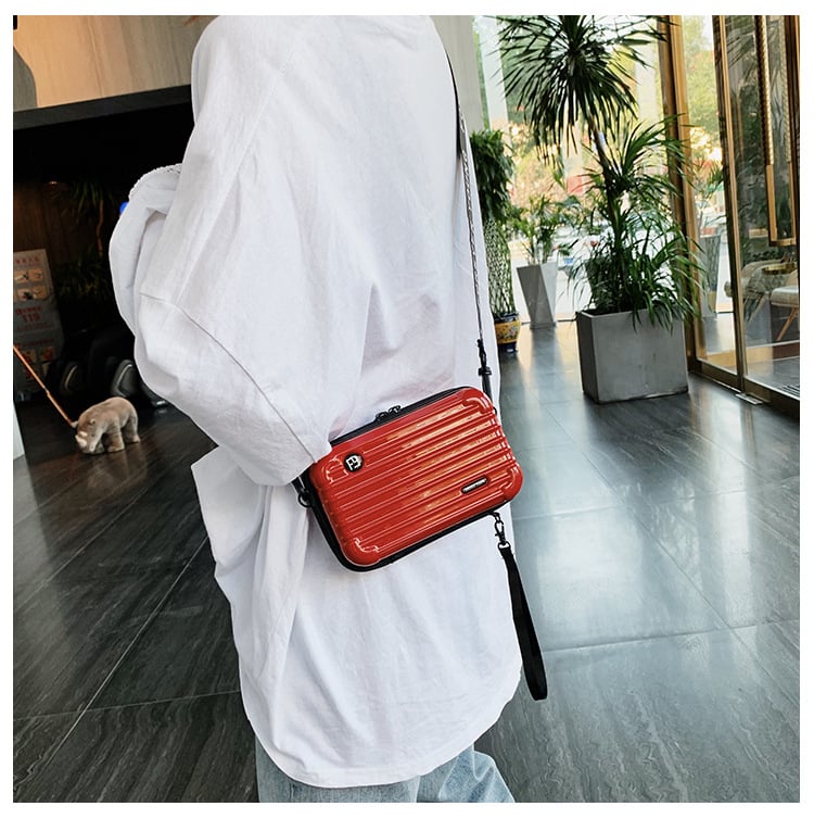 🔥(Last Day Sale- 50% OFF) Mini Suitcase Shape Crossbody Bag Shoulder Bag