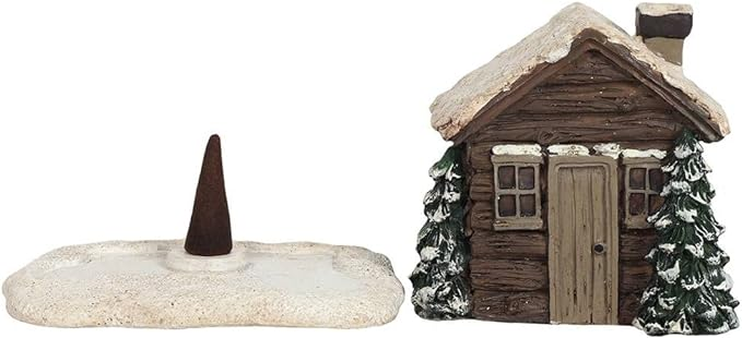 🎁Early Christmas Sale 50% OFF🔥Log Cabin Snowy Winter Incense Cone Burner