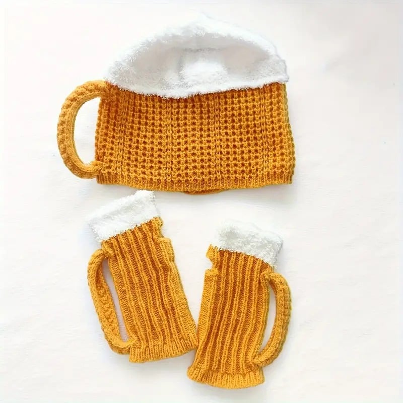 (🌲CHRISTMAS SALE - 50% OFF)🍺Funny 3D Beer Mug Knitted Glove Gift🎁