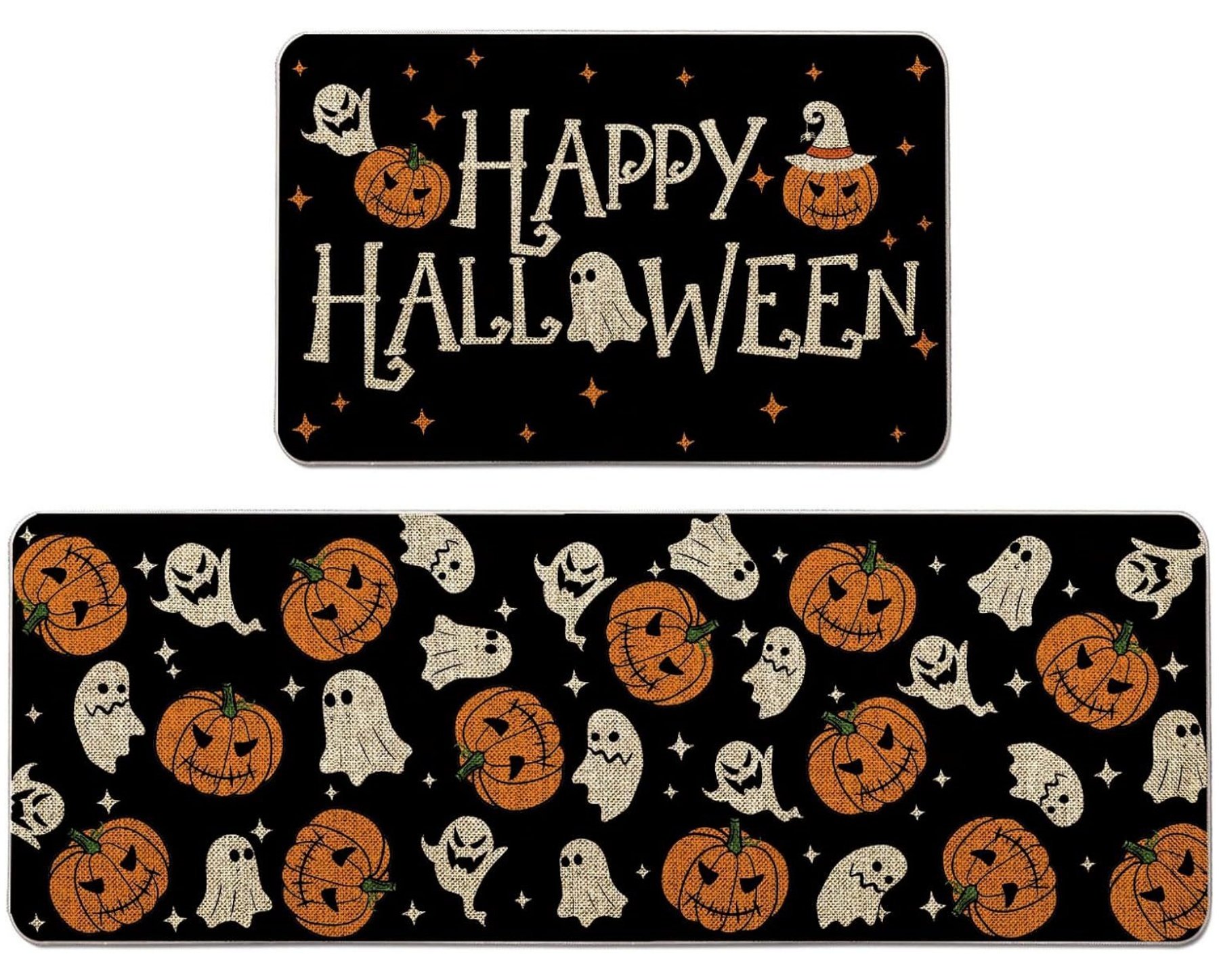 🎁TikTok Last Day Sale - 70% OFF🎃Ghost Pumpkin Bat Black Halloween Kitchen Mats