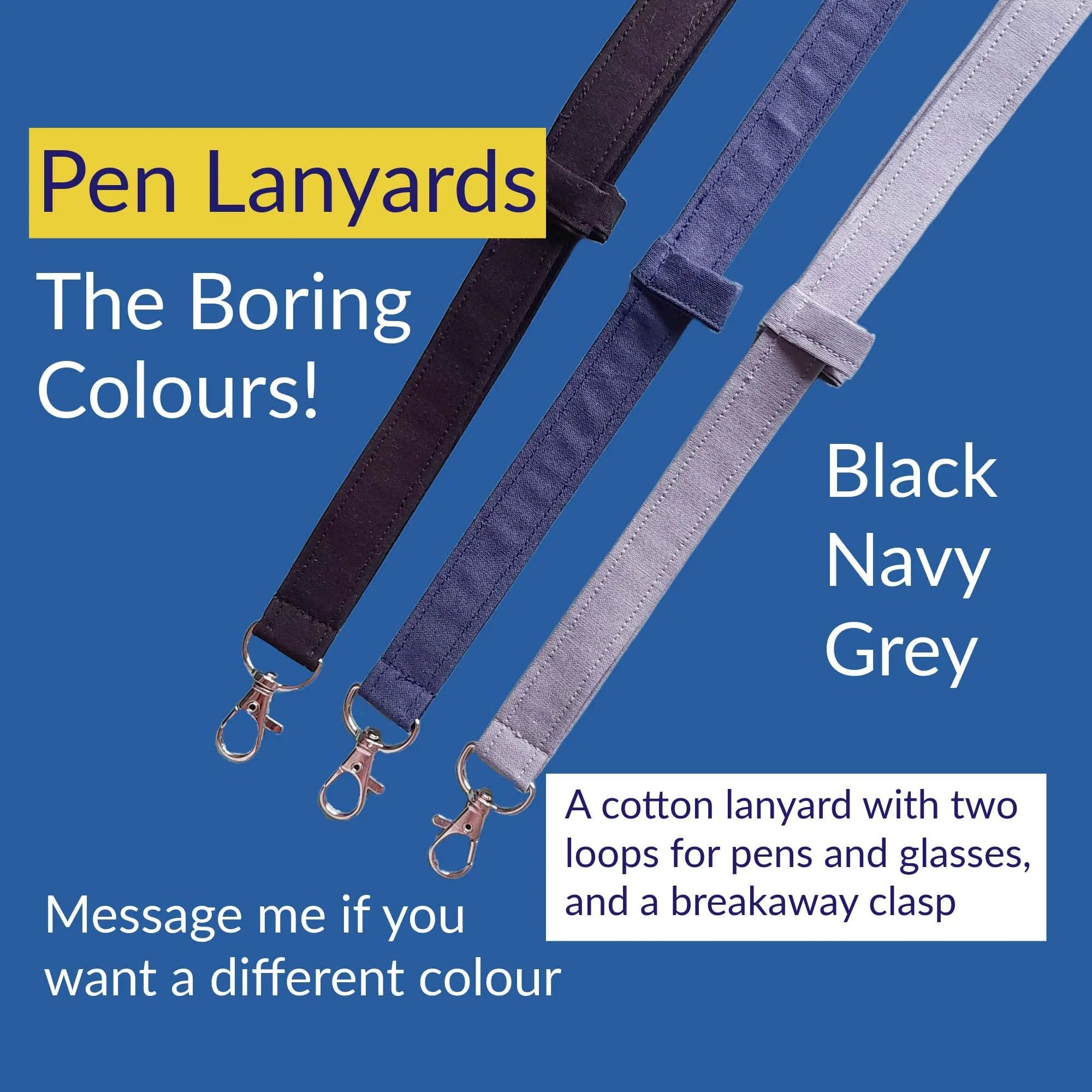 🔥LAST DAY 50% OFF -👩‍🏫Plain Fabric Pen Lanyards