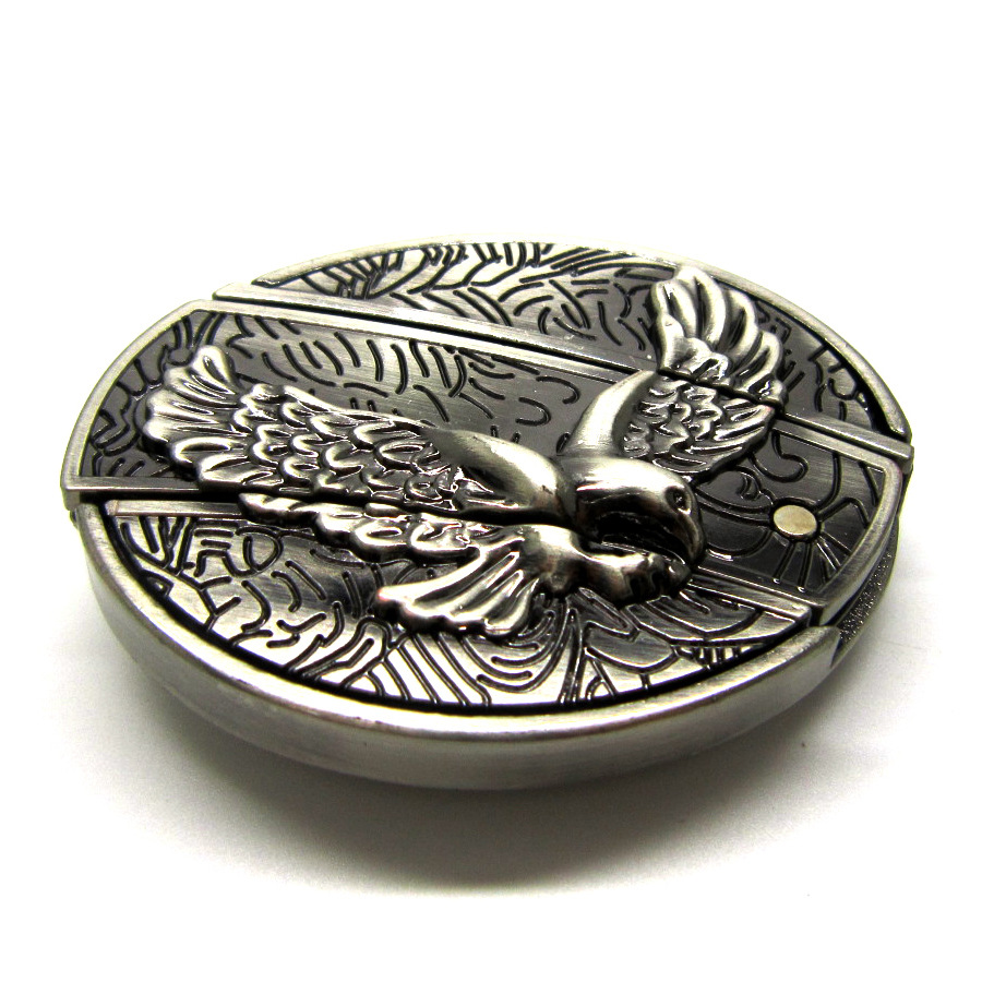 flying eagle with pocket knife belt buckle